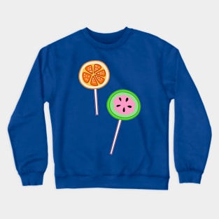 Orange and Watermelon Lollipop Crewneck Sweatshirt